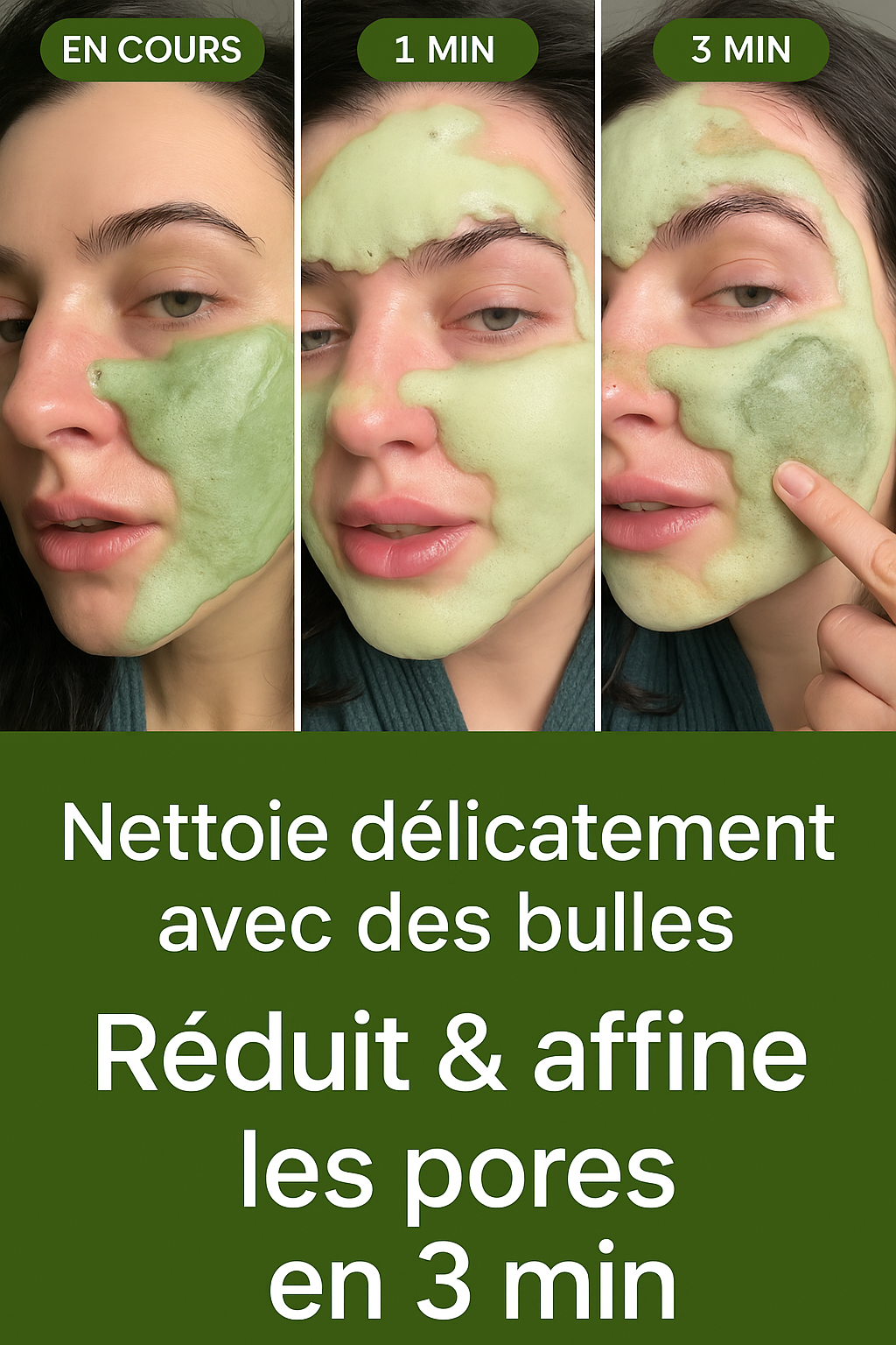 Masque profond à bulles au basilic sacré